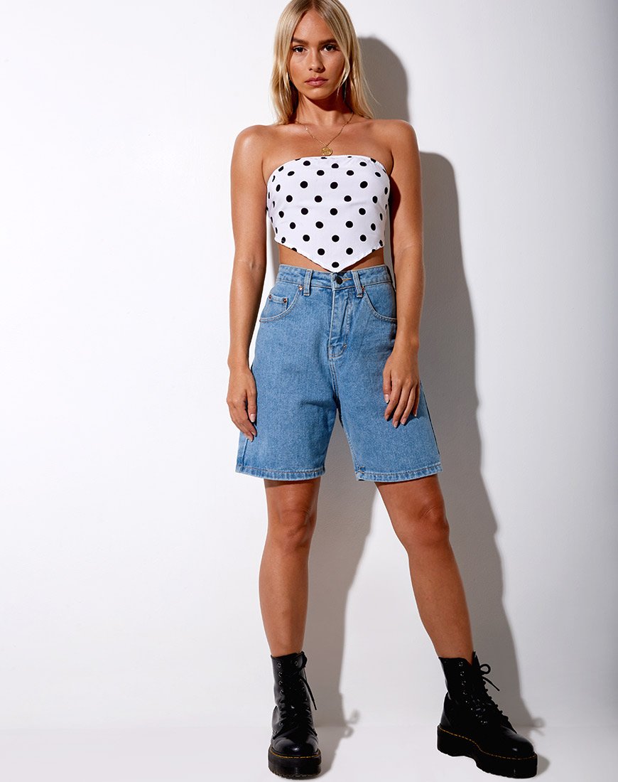 Bild von Nolda Top in 80s Polka Weiß
