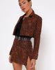Bild von Sheny Minirock in Ditsy Leopard Orange