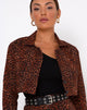 Bild von Noly Cropped Blazer in Ditsy Leopard Orange