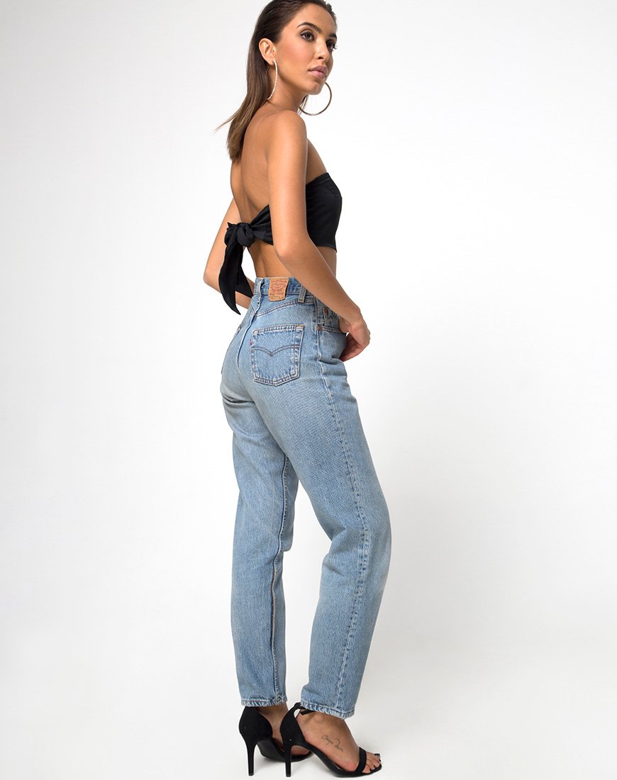 Bild von Nolia Tube Top in Satin Schwarz