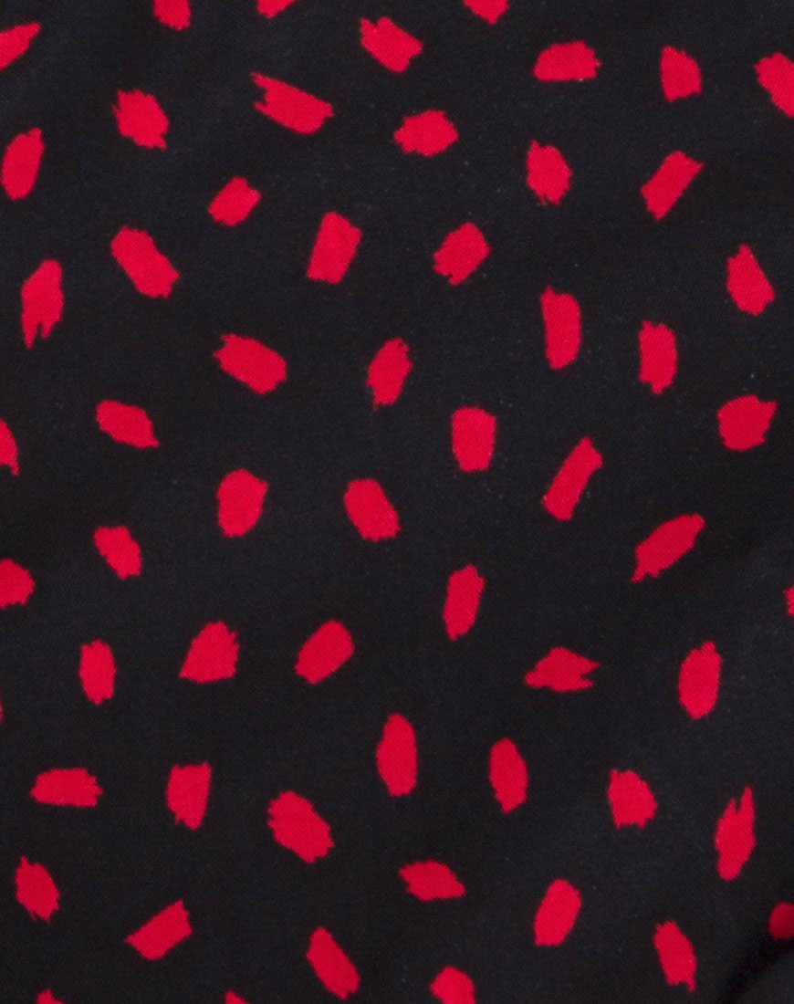 Image of Nolia Tube Top in Mini Diana Dot Schwarz und Rot