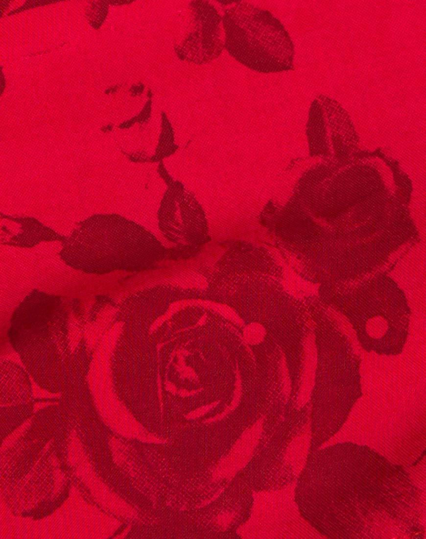 Bild von Nolia Tube Top in Tonal Floral Rot
