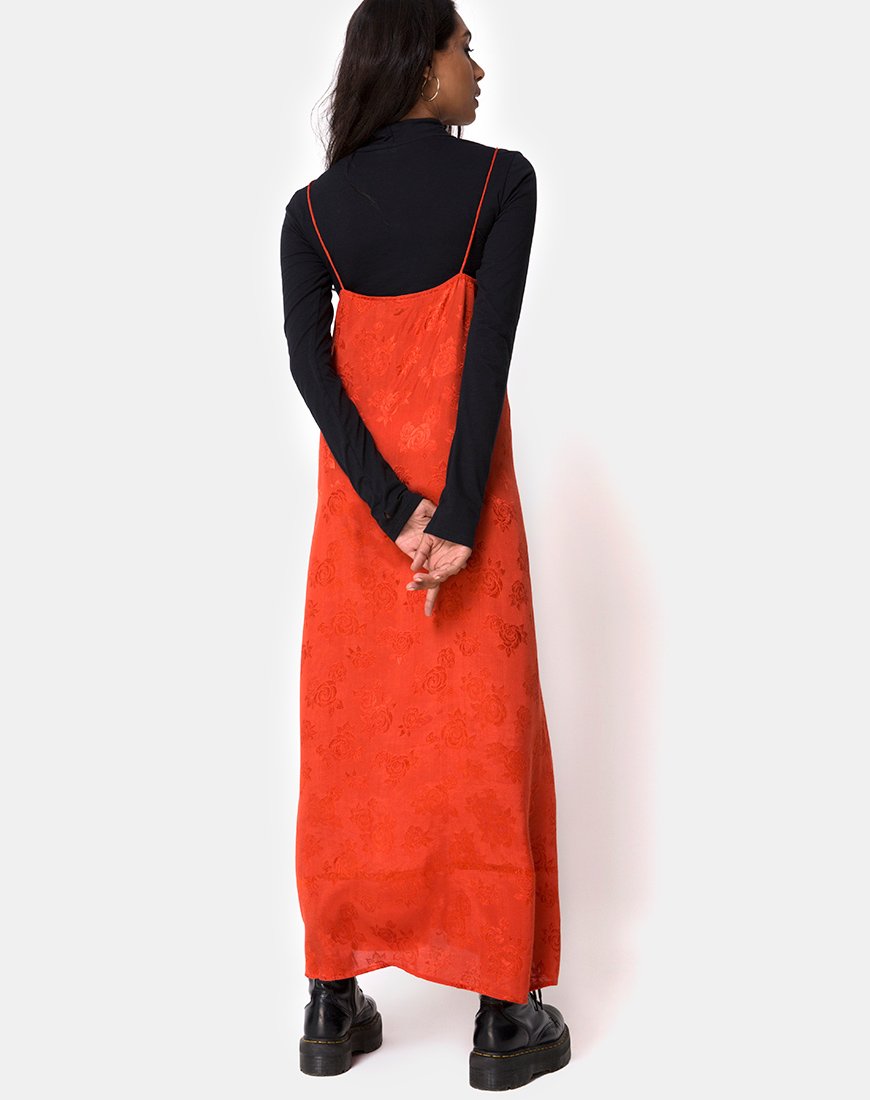 Image of Nolity Midikleid aus Satin Rostrosa