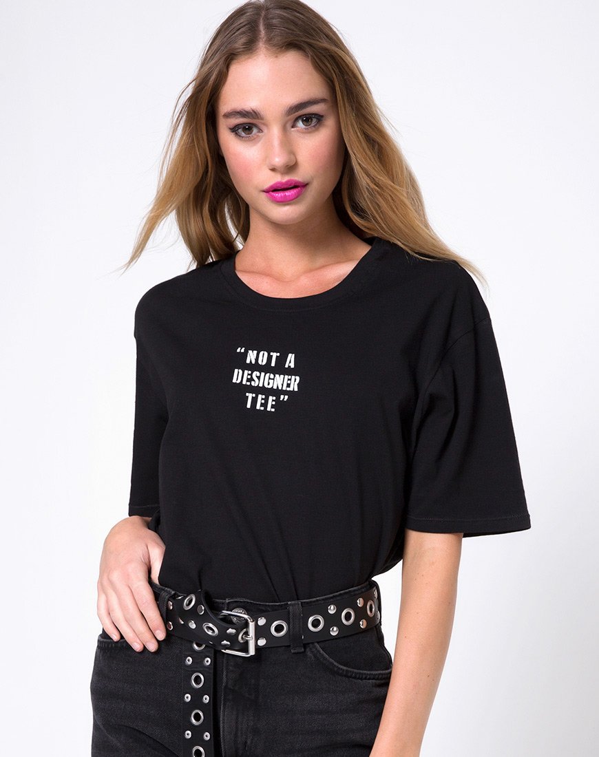 Oversize Basic Tee in Schwarz von Not a Designer