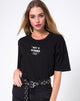 Bild von Oversize Basic Tee in Not a Designer Schwarz