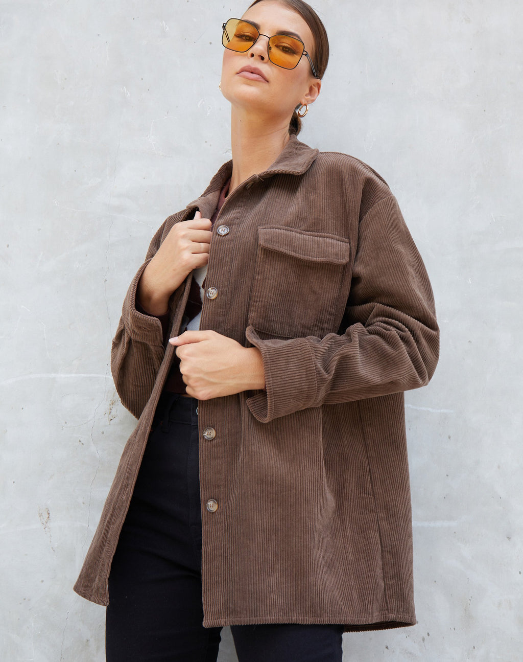 Marcy Hemd aus braunem Kord