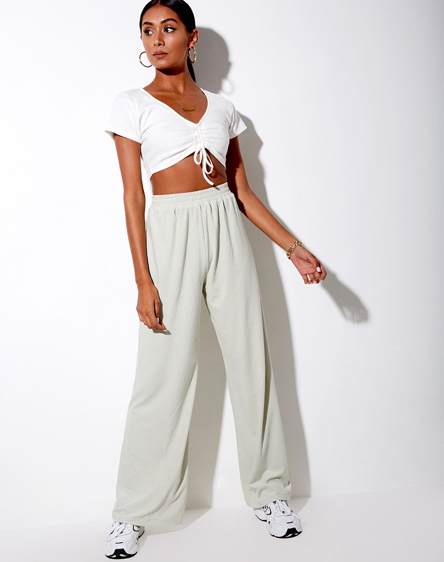 Obeli-Hose aus Samt Rib Minty