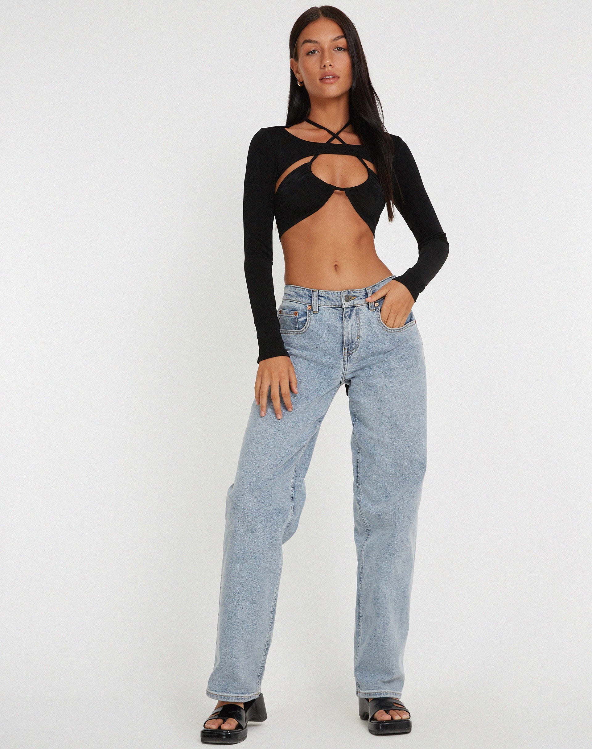 IMAGE OF Ofir Crop Top in Schwarz