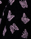 Schwarzer und lila Schmetterling