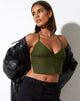 Bild von Ombe Crop Top in Tailoring Olive