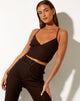Bild von Ombe Crop Top in Tailoring Braun