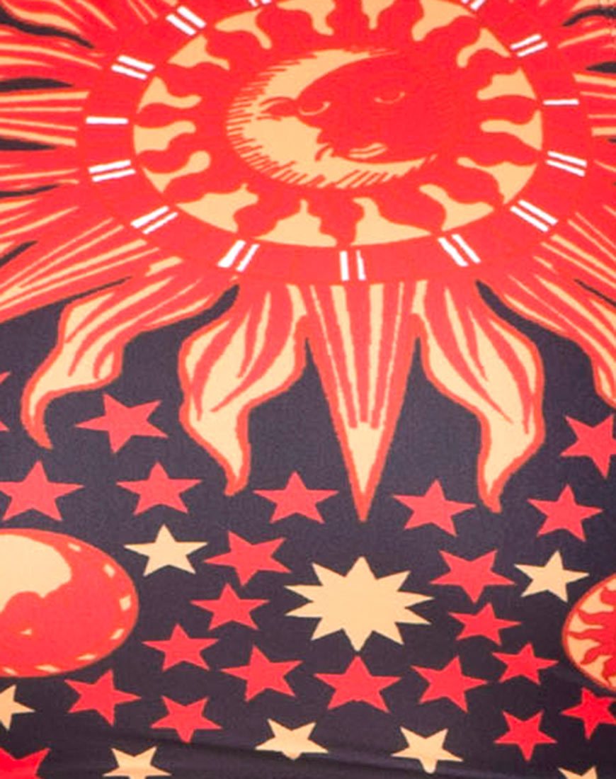 Bild von On Point Bikini Bottoms in Flaming Skies Schwarz