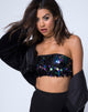 Bild von Tube Top in Opal Disc Pailletten