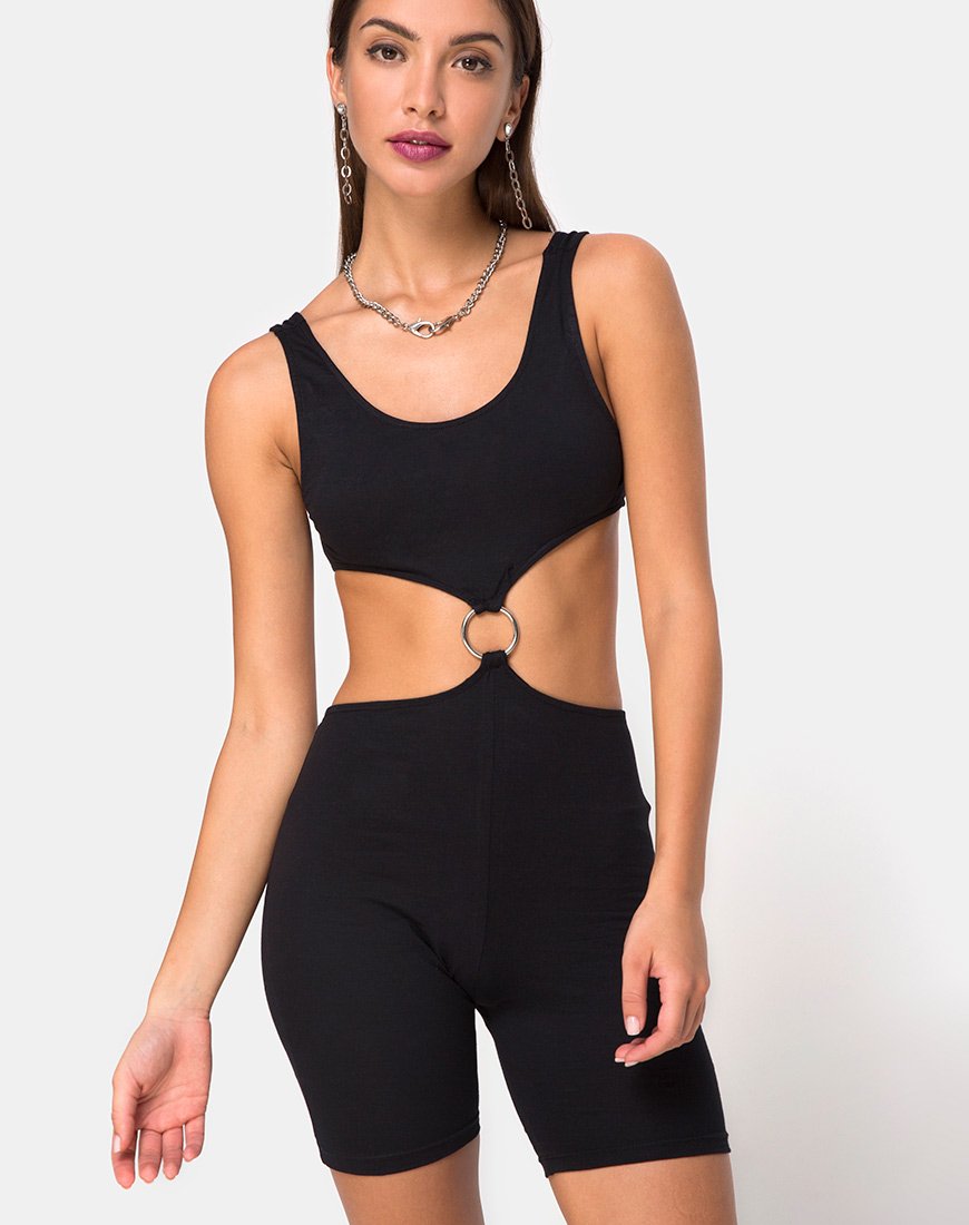 Bild von Orca Cutout Unitard in Schwarz