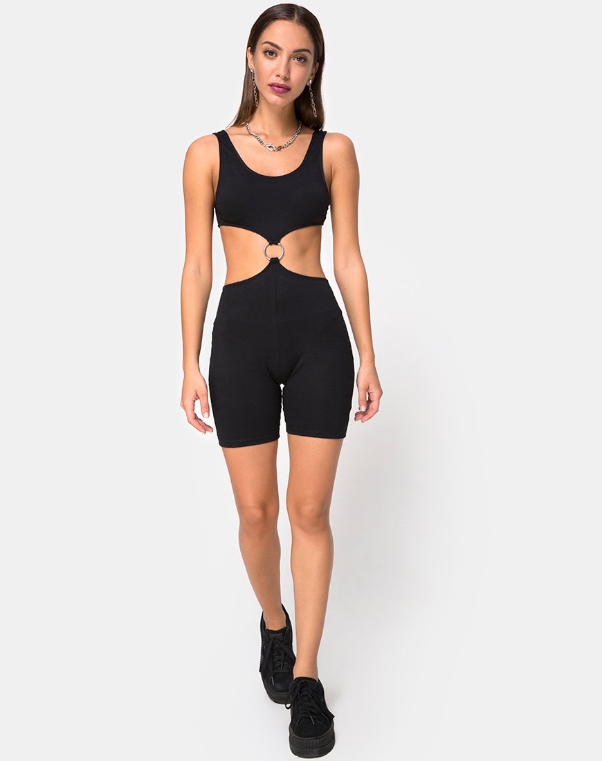Bild von Orca Cutout Unitard in Schwarz