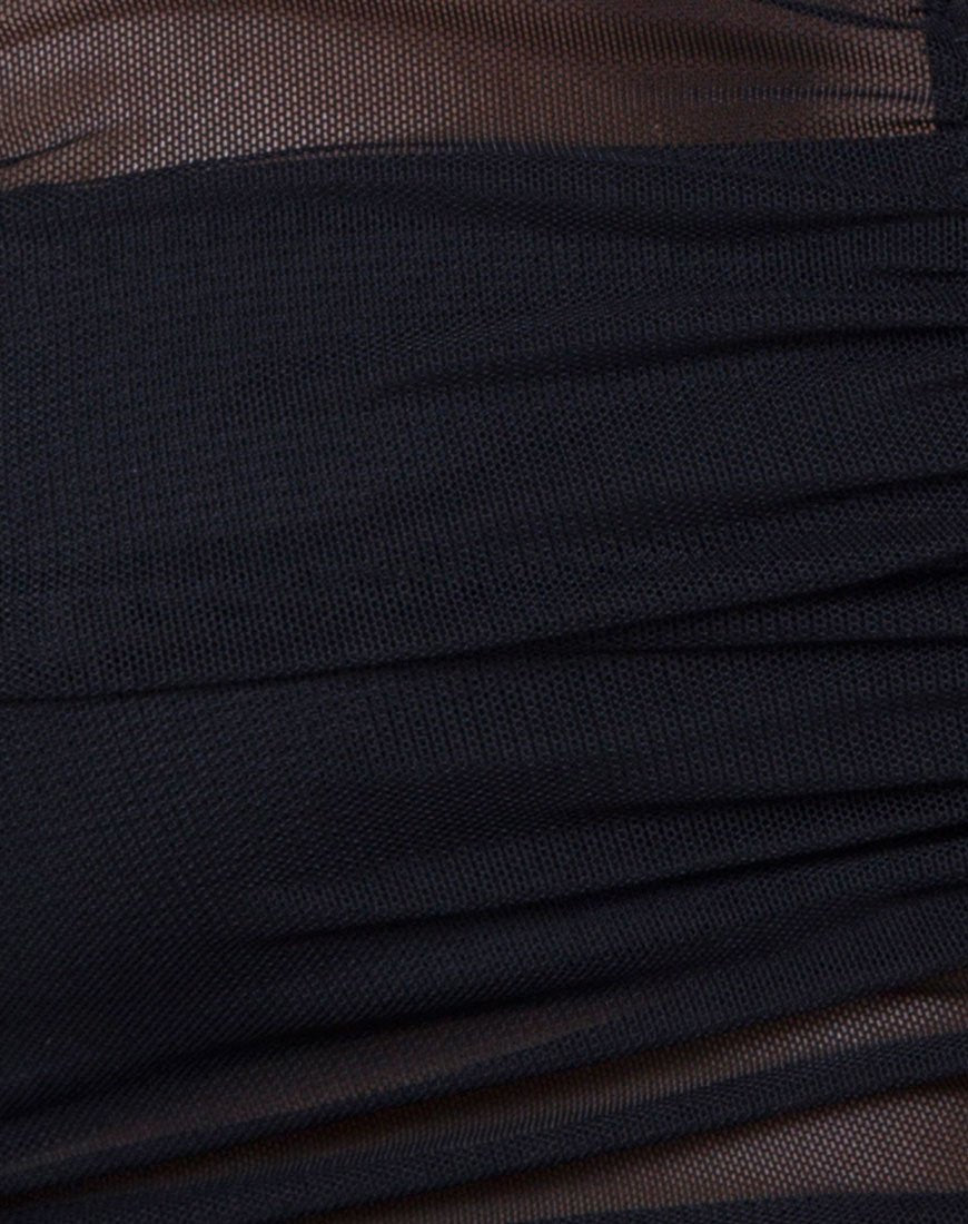 Image of Osta Schulterfreies Top in Schwarz