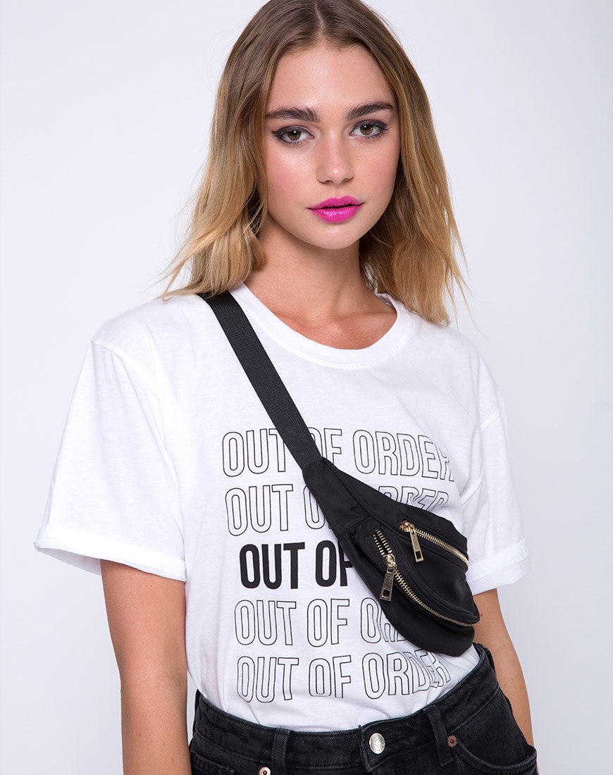 Oversize Basic Tee in Außer Betrieb Weiß