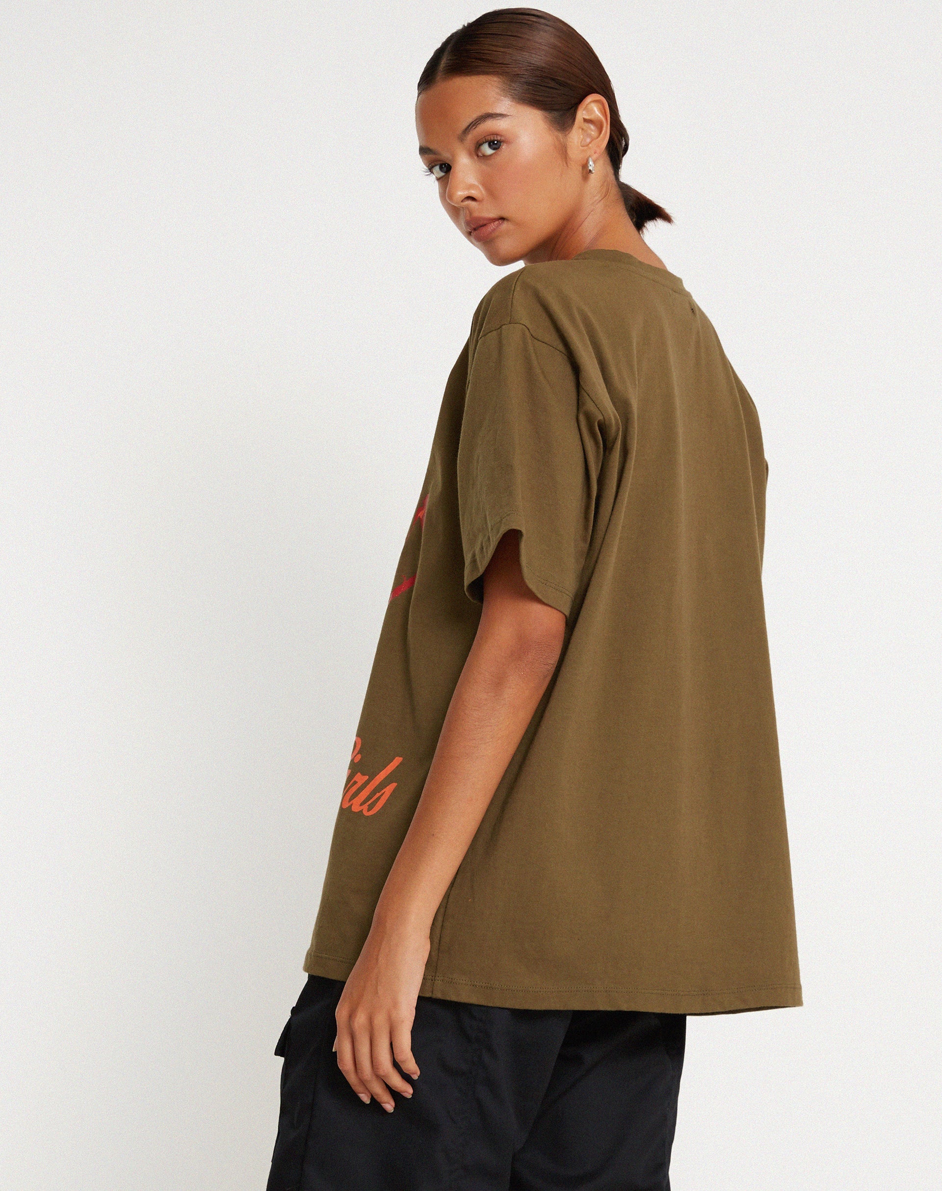 Bild von Oversize Basic Tee in Khaki Girls Girls Girls