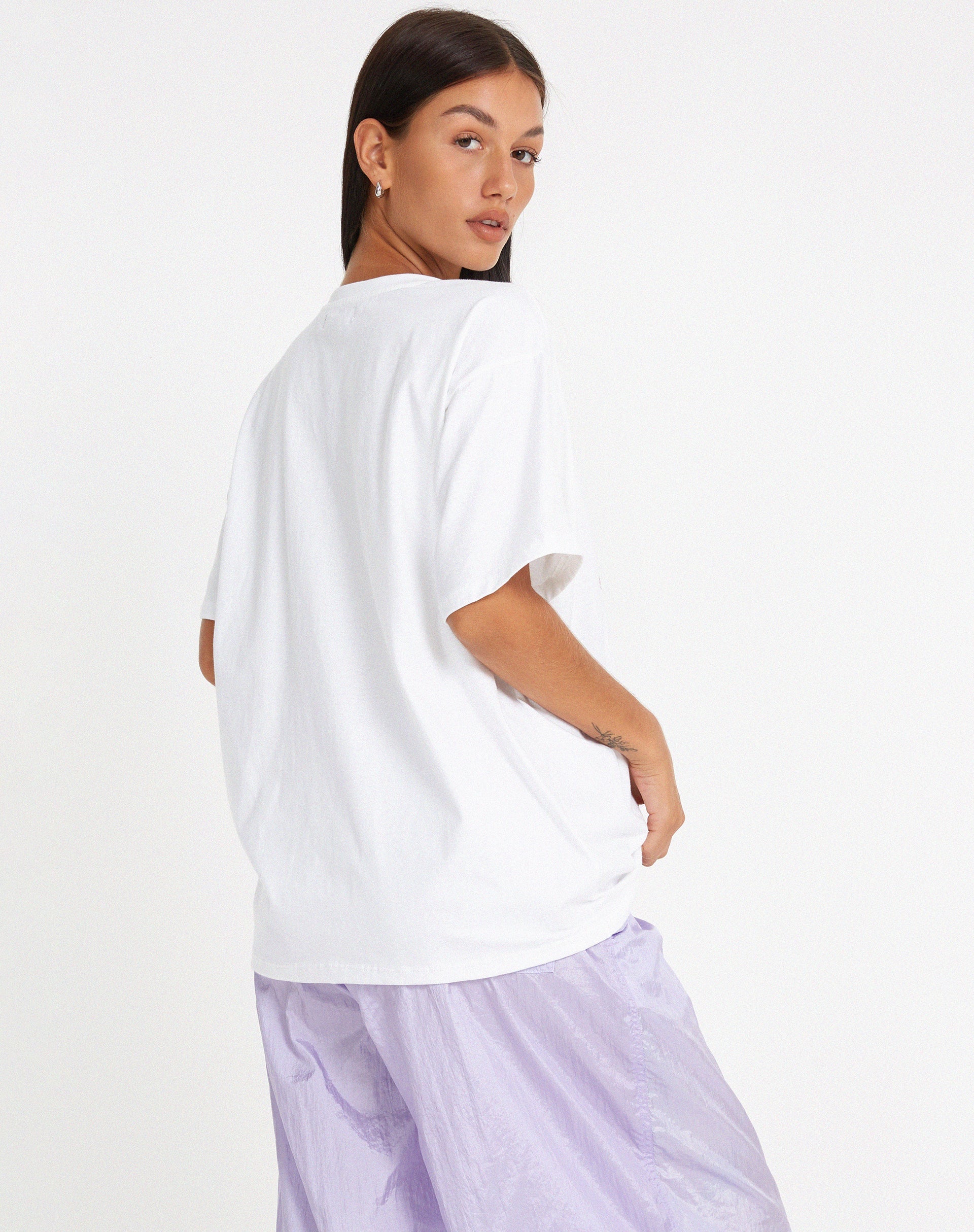 Bild von Oversize Tee in Weiß Bite Me