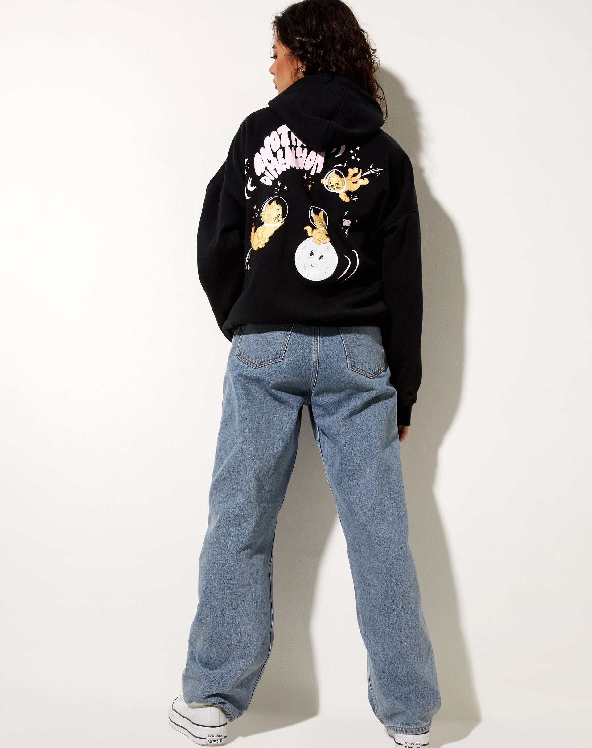 Bild von Oversize Hoodie in Schwarz Another Dimension