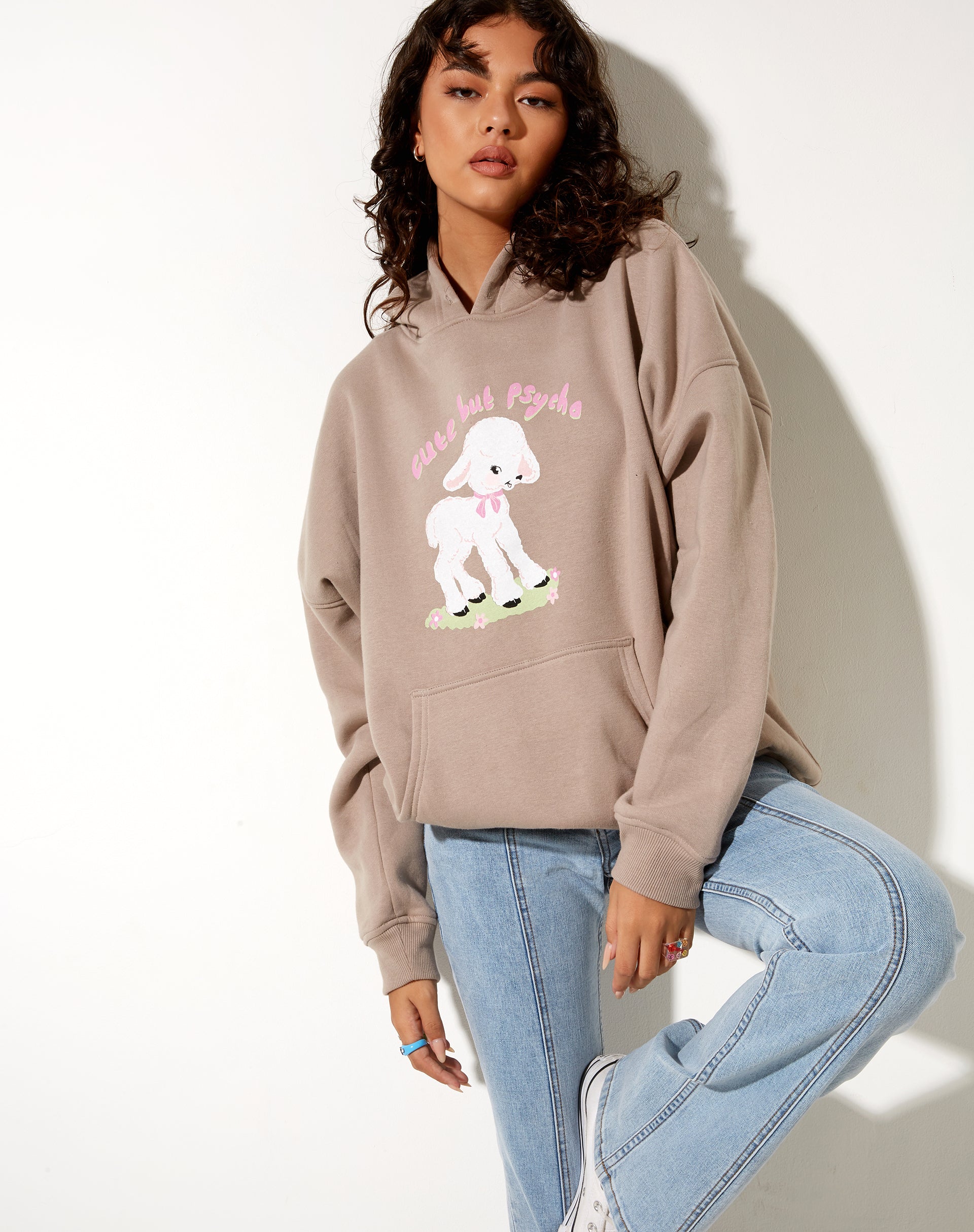 Bild von Oversize Hoodie in Pilz Cute But Psycho