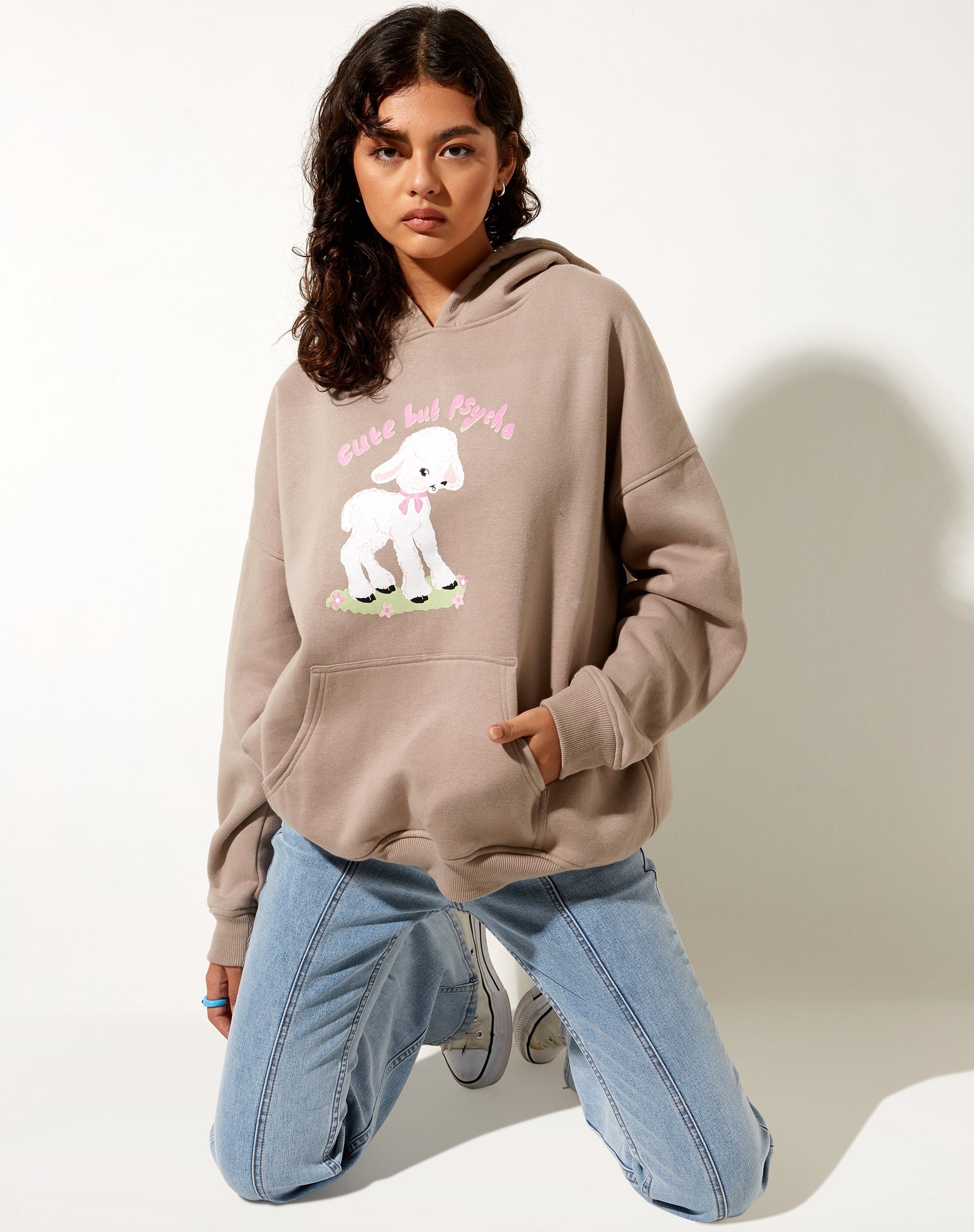 Bild von Oversize Hoodie in Pilz Cute But Psycho