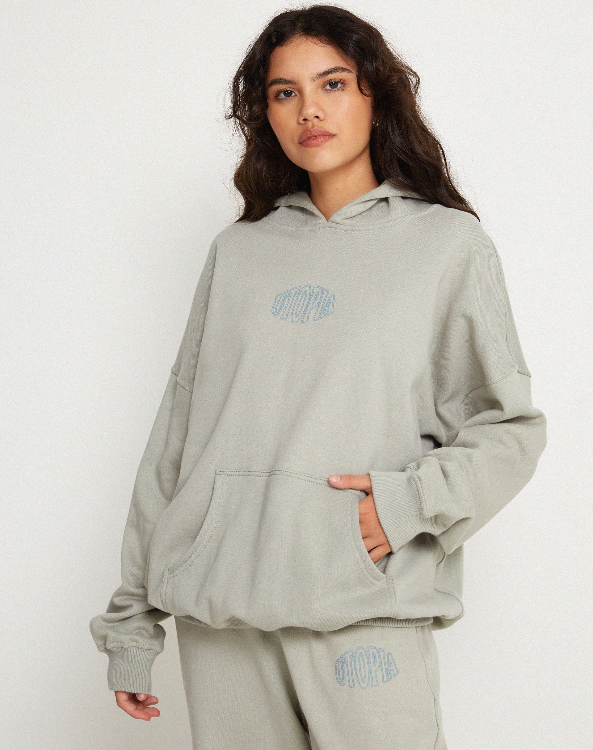 Bild von Oversize Hoodie in Surf Blue Utopia