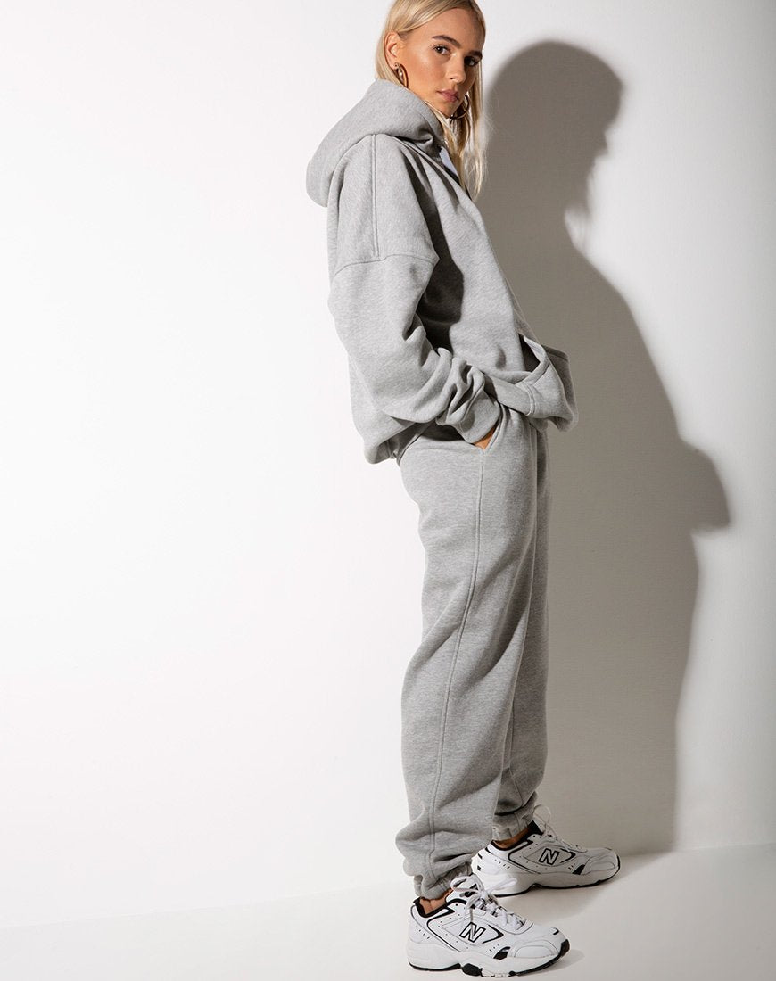 Image of Basta Jogger in Grau meliert mit Motel Barcode-Stickerei