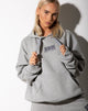 Bild von Oversize Hoody in Greymarl Motel Barcode Embro