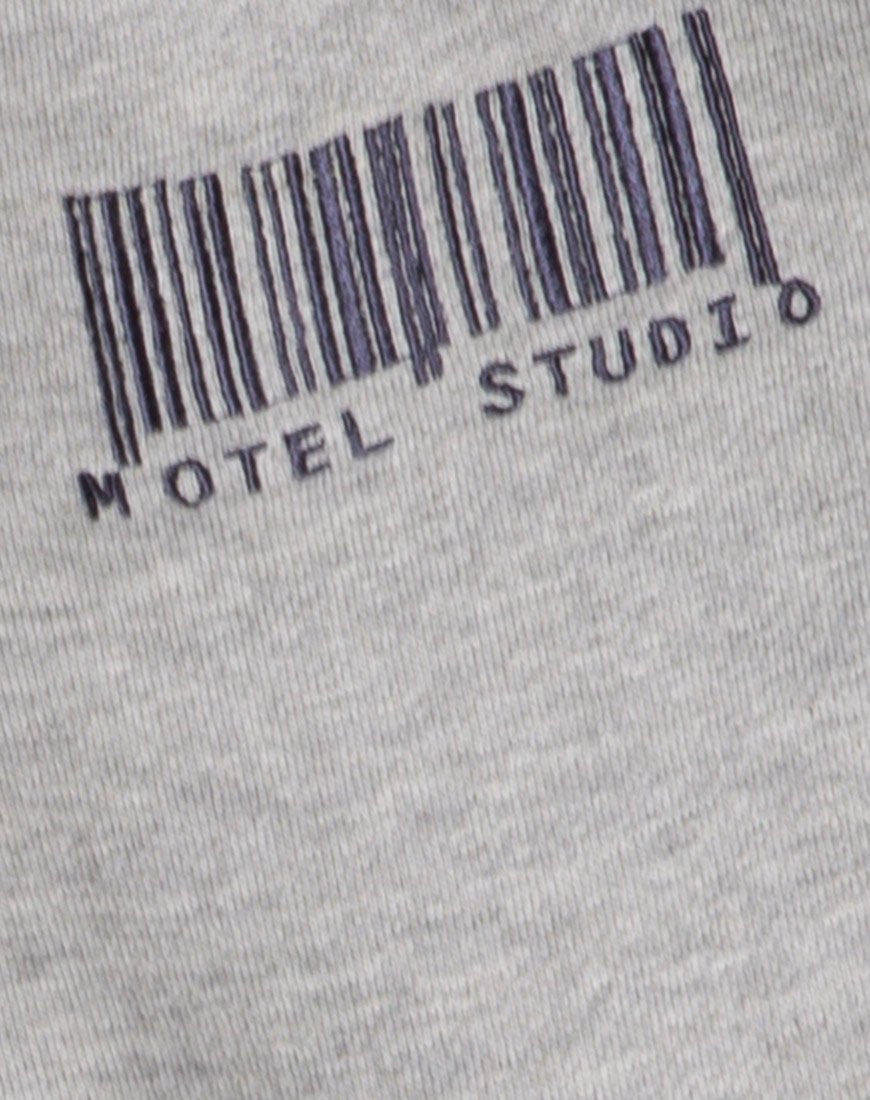 Image of Basta Jogger in Grau meliert mit Motel Barcode-Stickerei
