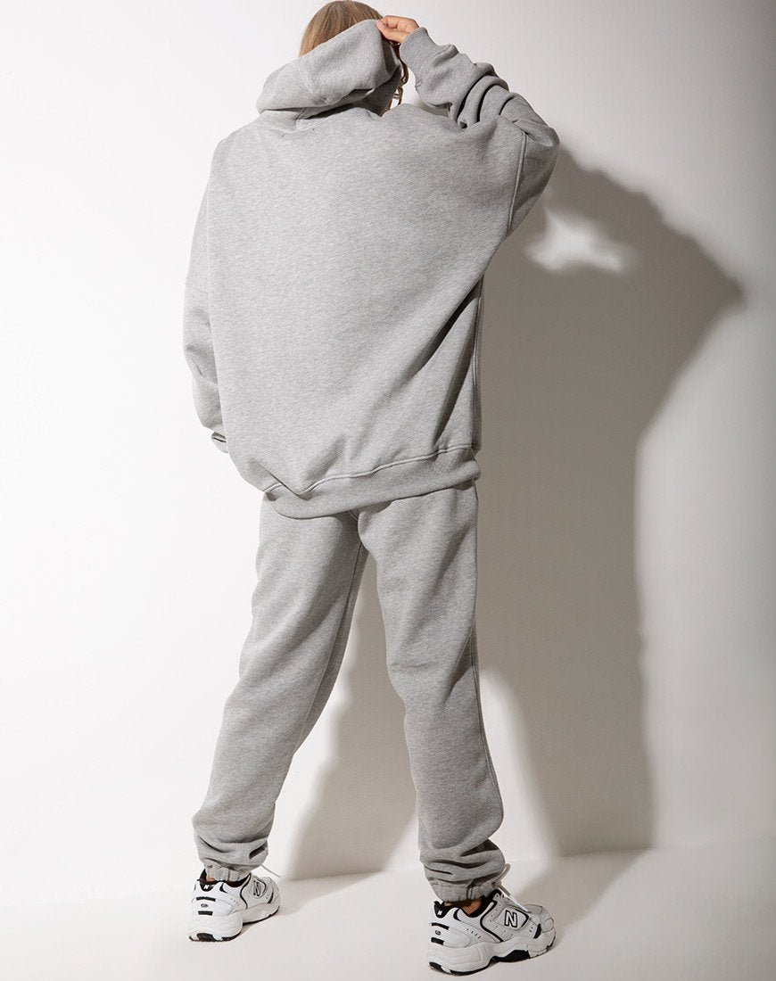 Image of Basta Jogger in Grau meliert mit Motel Barcode-Stickerei