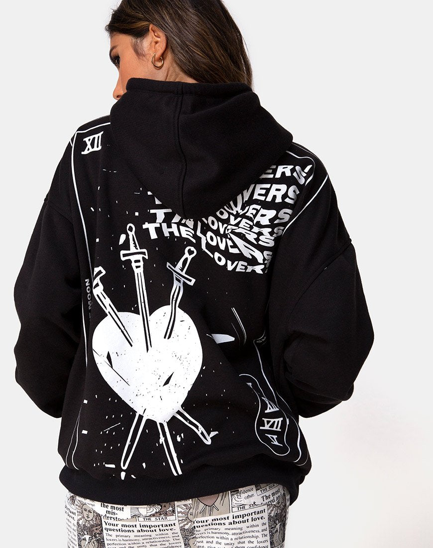 Oversize-Kapuzenpulli aus Sonne, Liebhaber und Seele