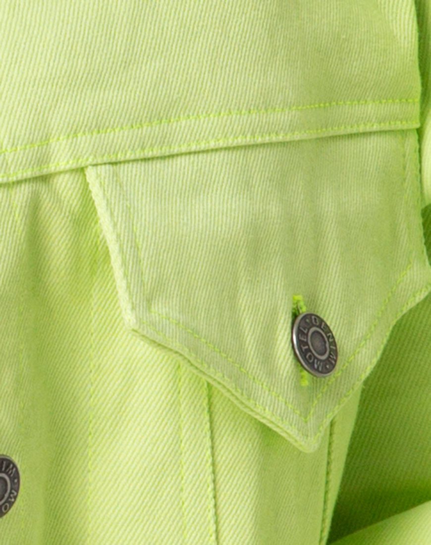 Bild von Oversize-Denim-Jacke in Limette