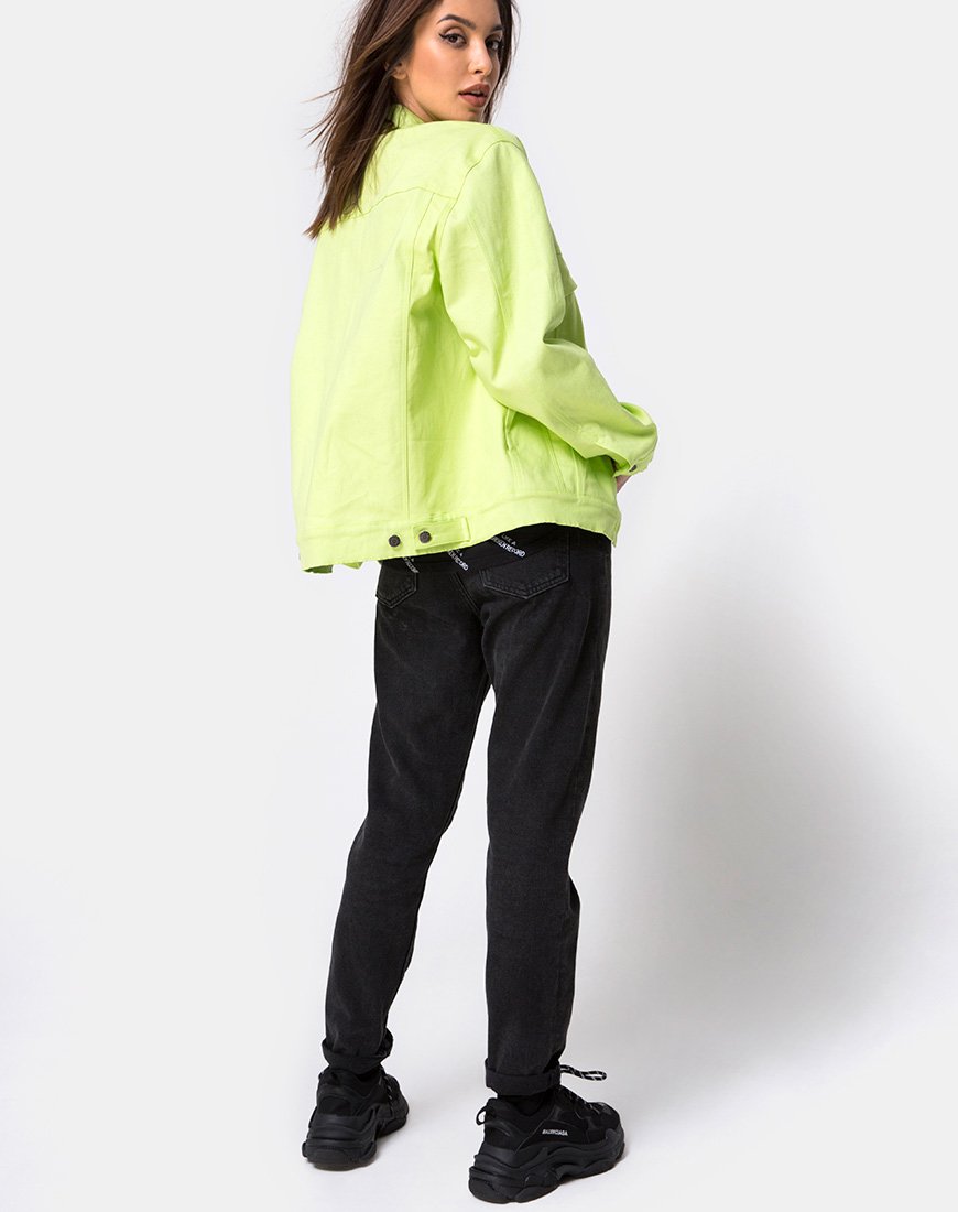 Bild von Oversize-Denim-Jacke in Limette