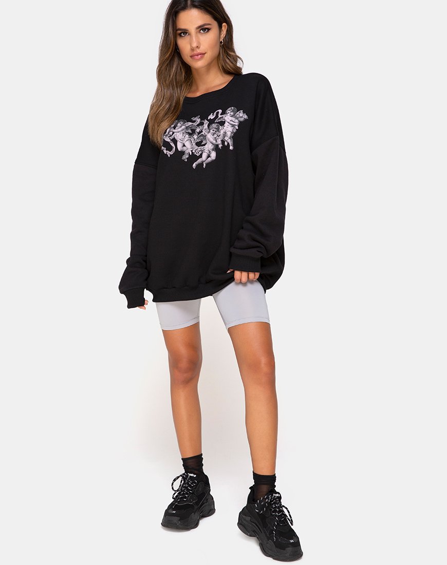 Image of Sweatshirt in Schwarz Cherub