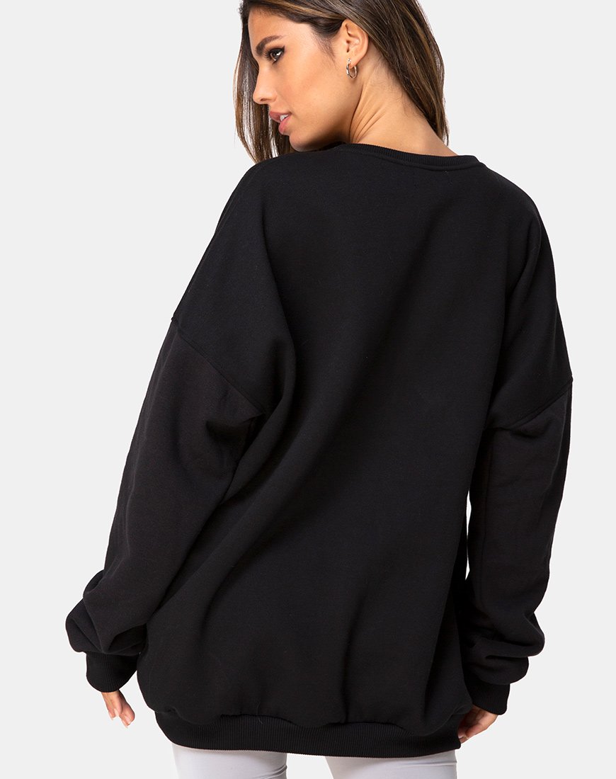 Sweatshirt in Schwarz Cherub
