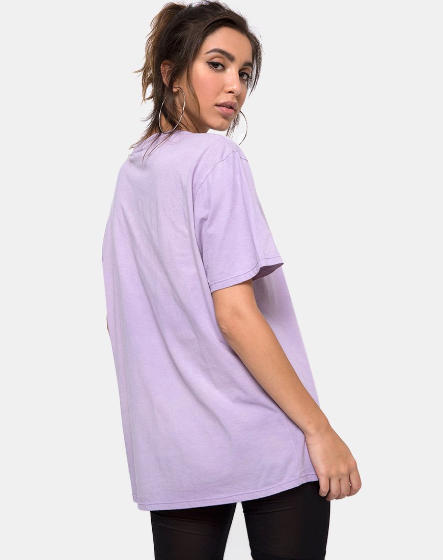 Oversize Basic Tee in Flieder "So Over It"