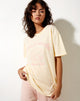Bild von Oversize Basic Tee in Buttercreme Pearl Sands