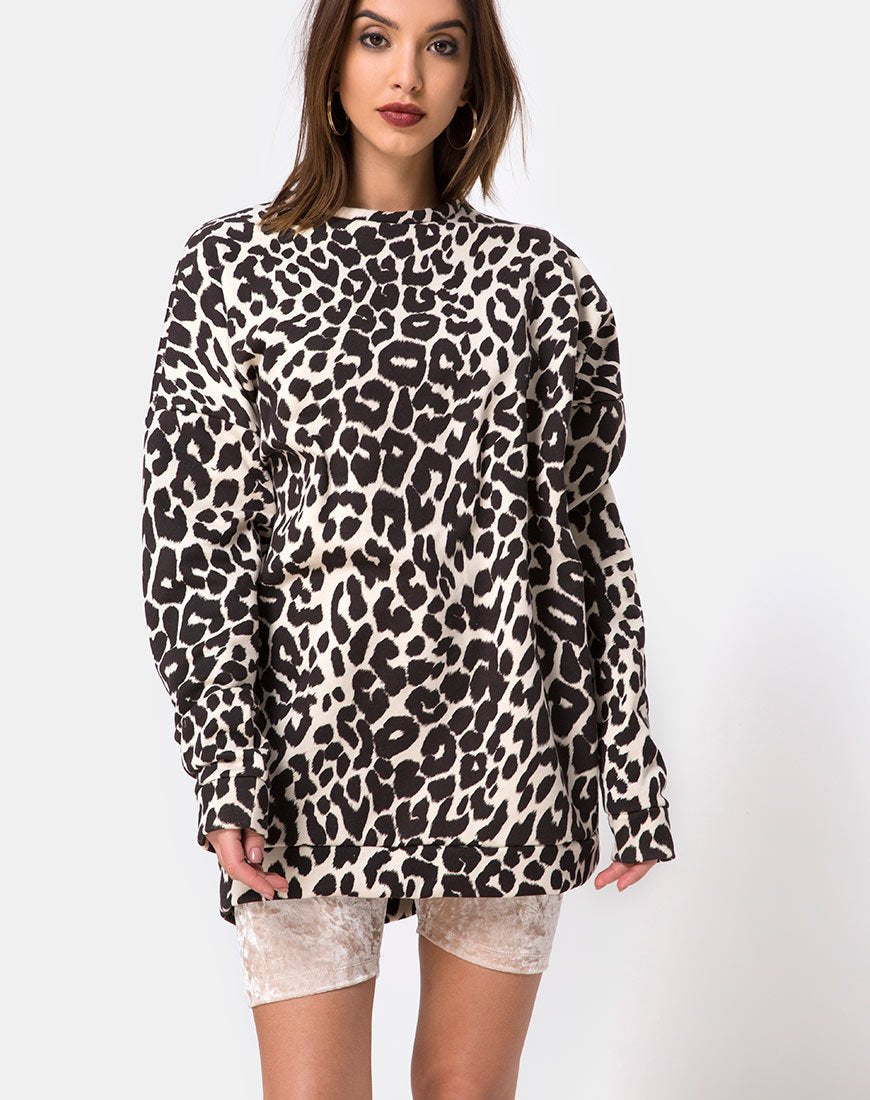 Übergroßes Sweatshirt in Übergröße Jaguar