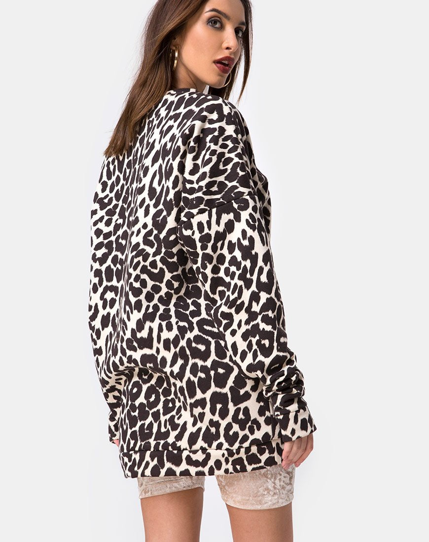 Übergroßes Sweatshirt in Übergröße Jaguar