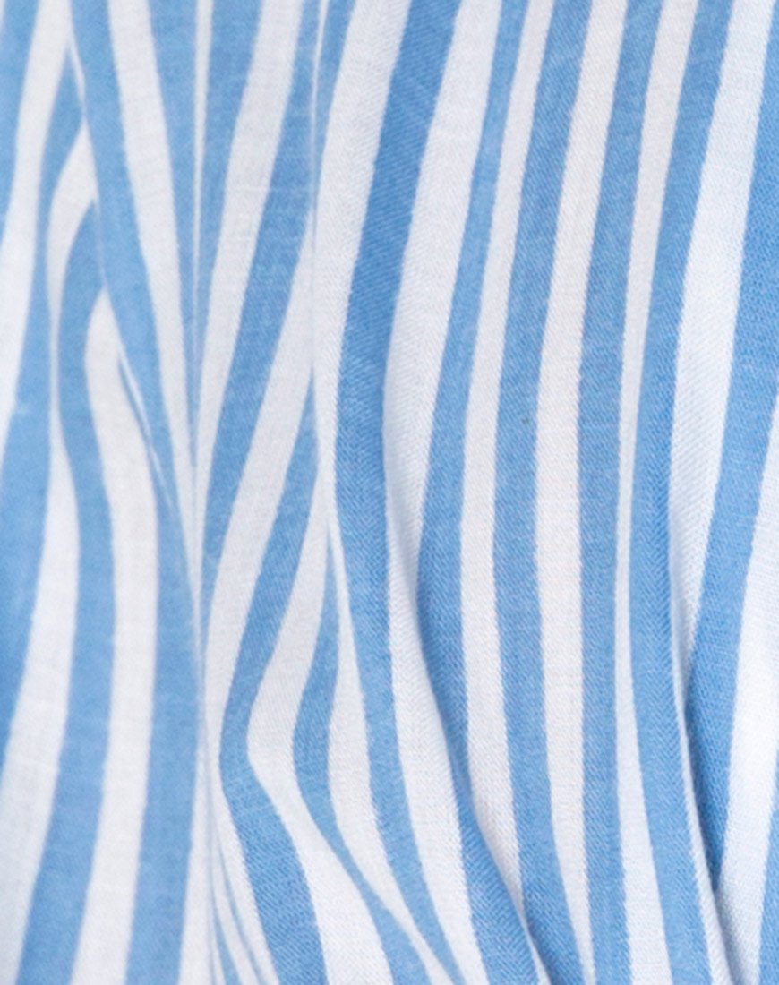 Bild von Oxford-Hemd in Basic Stripe Blau und Weiß