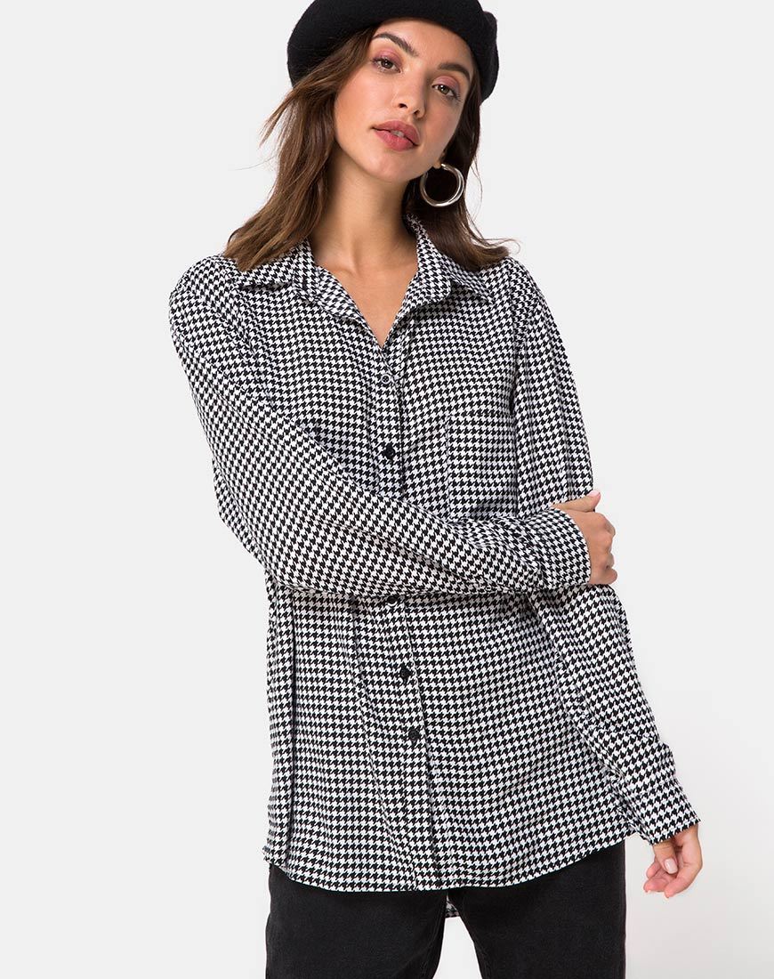 Image von Oxford-Hemd in Dogtooth