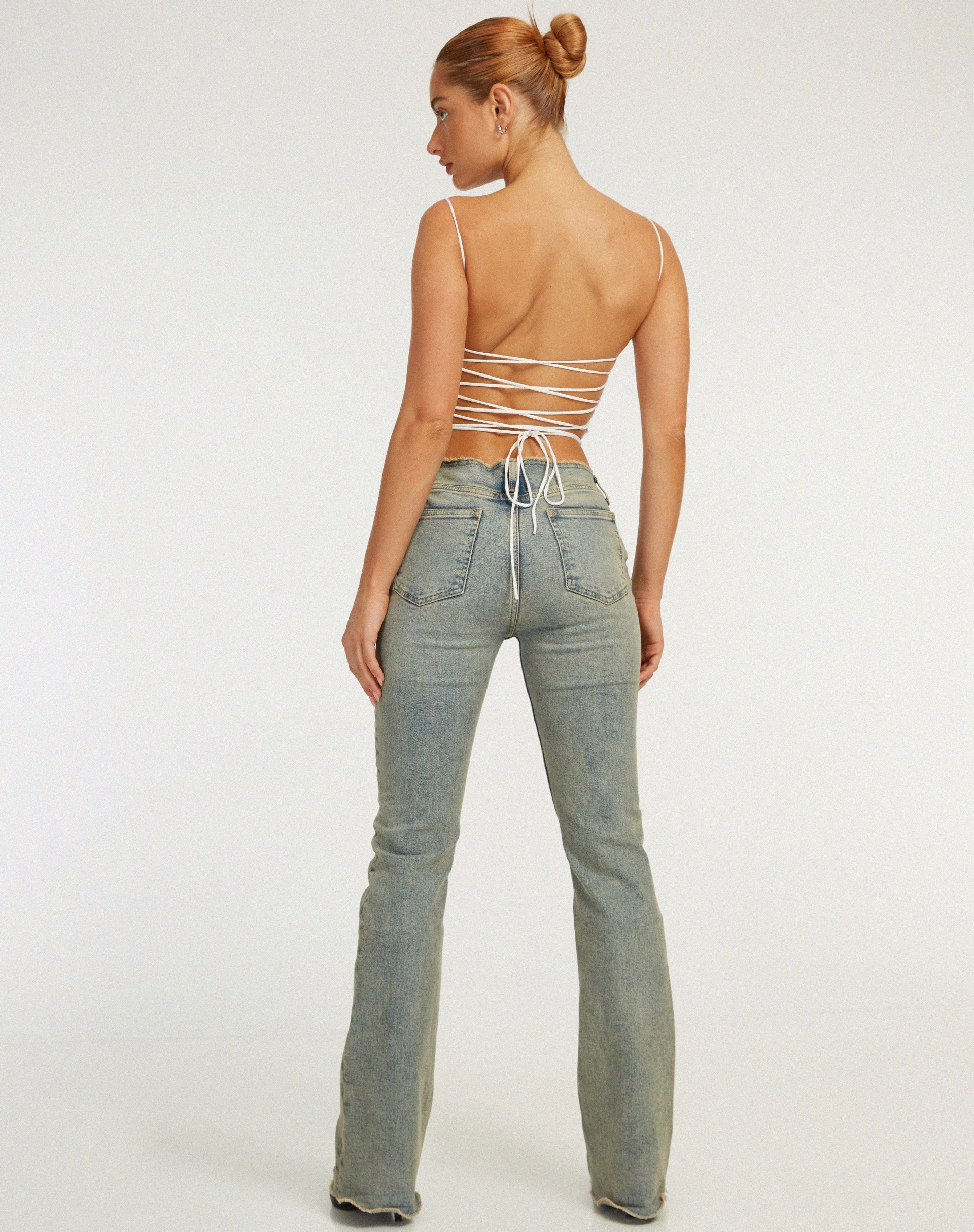 Bild von Ozka Crop Top in Elfenbein