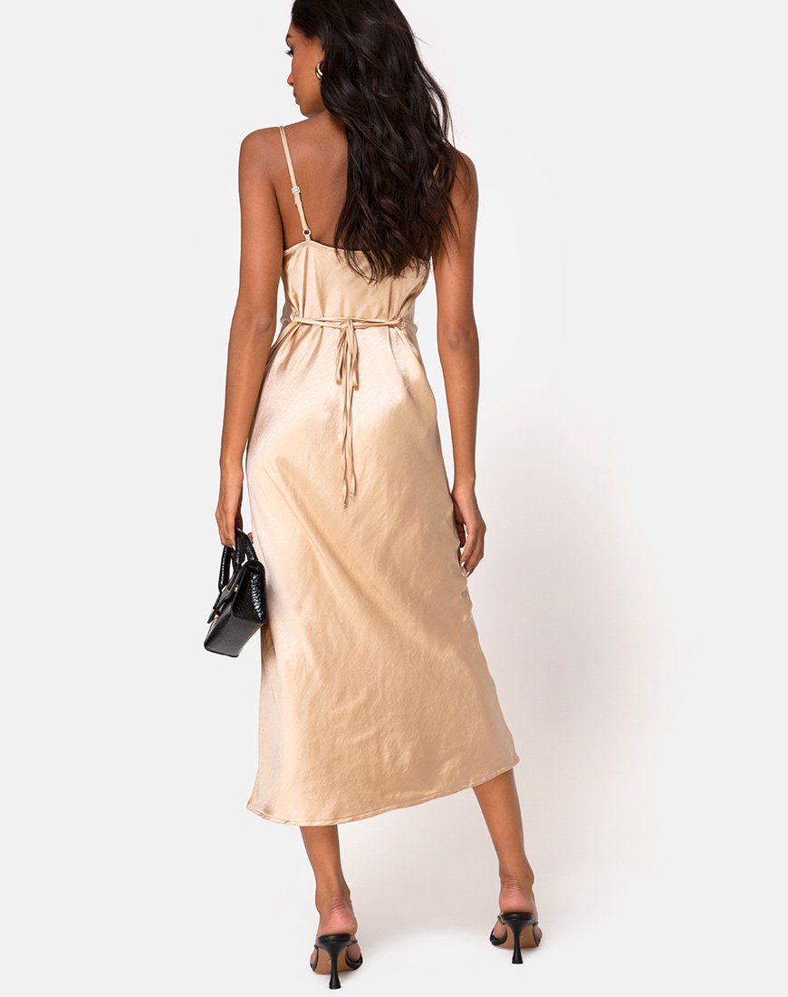 Bild von Palasha Kleid in Satin Gold