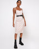 Image of Paloma Midikleid in Flock Ditsy Leopard Taupe