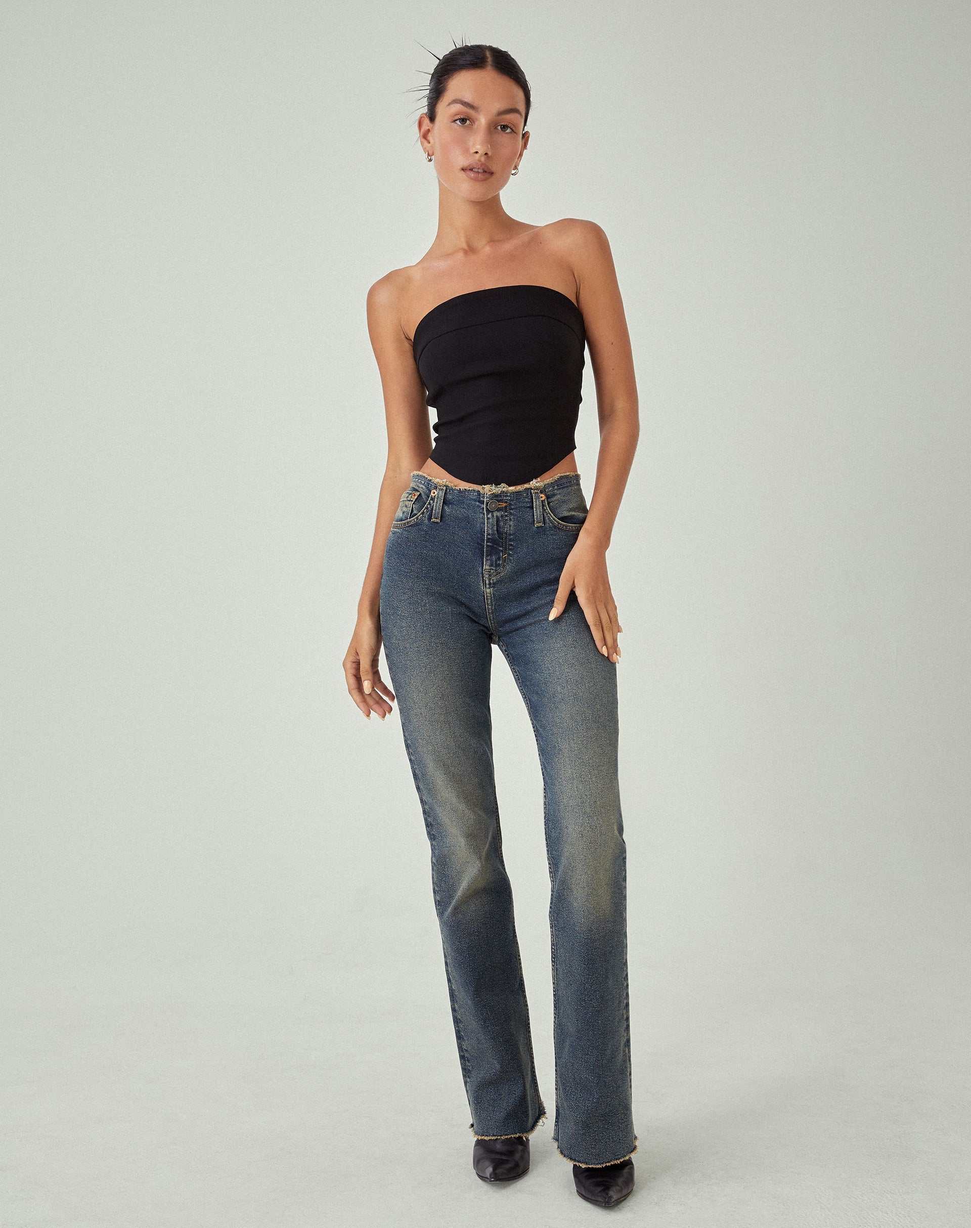 Bild von MOTEL X JACQUIE Panilka Bandeau Top in Schwarz