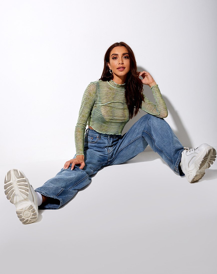 Bild von Paria Top in Lime Croc
