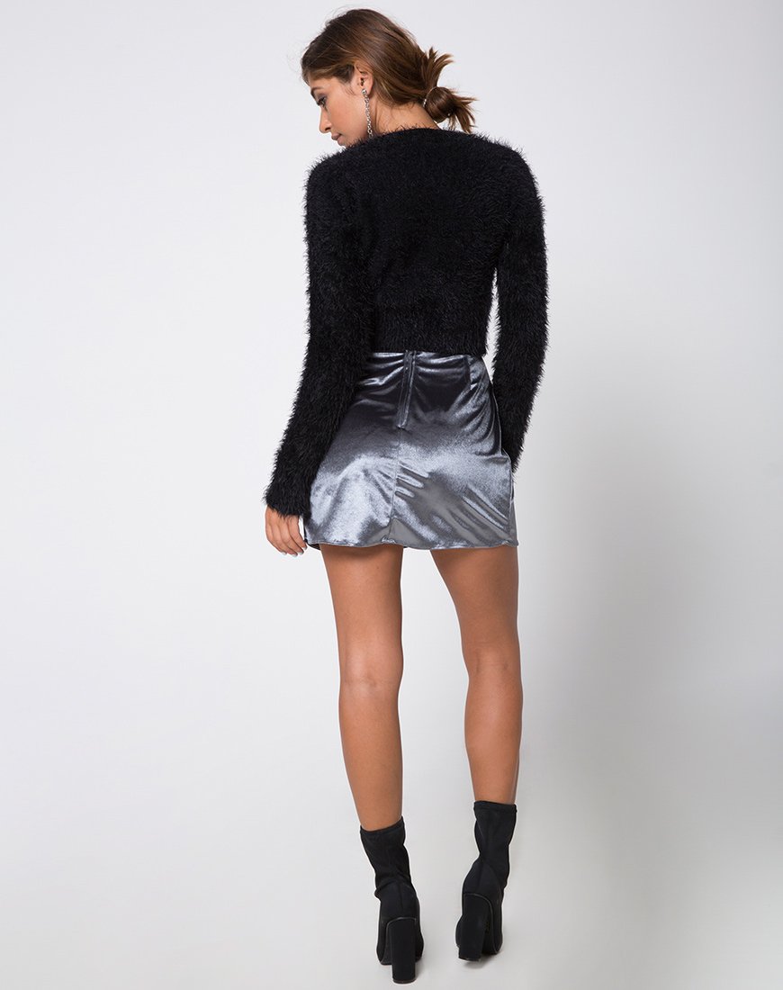 Bild von Pelmet Minirock aus Samt Silber