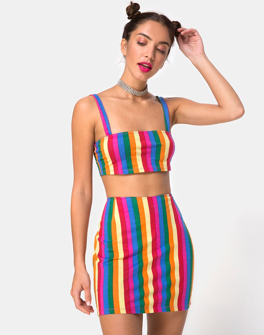 Bild von Pelmo Minirock in Good Times Stripe X Princess Polly