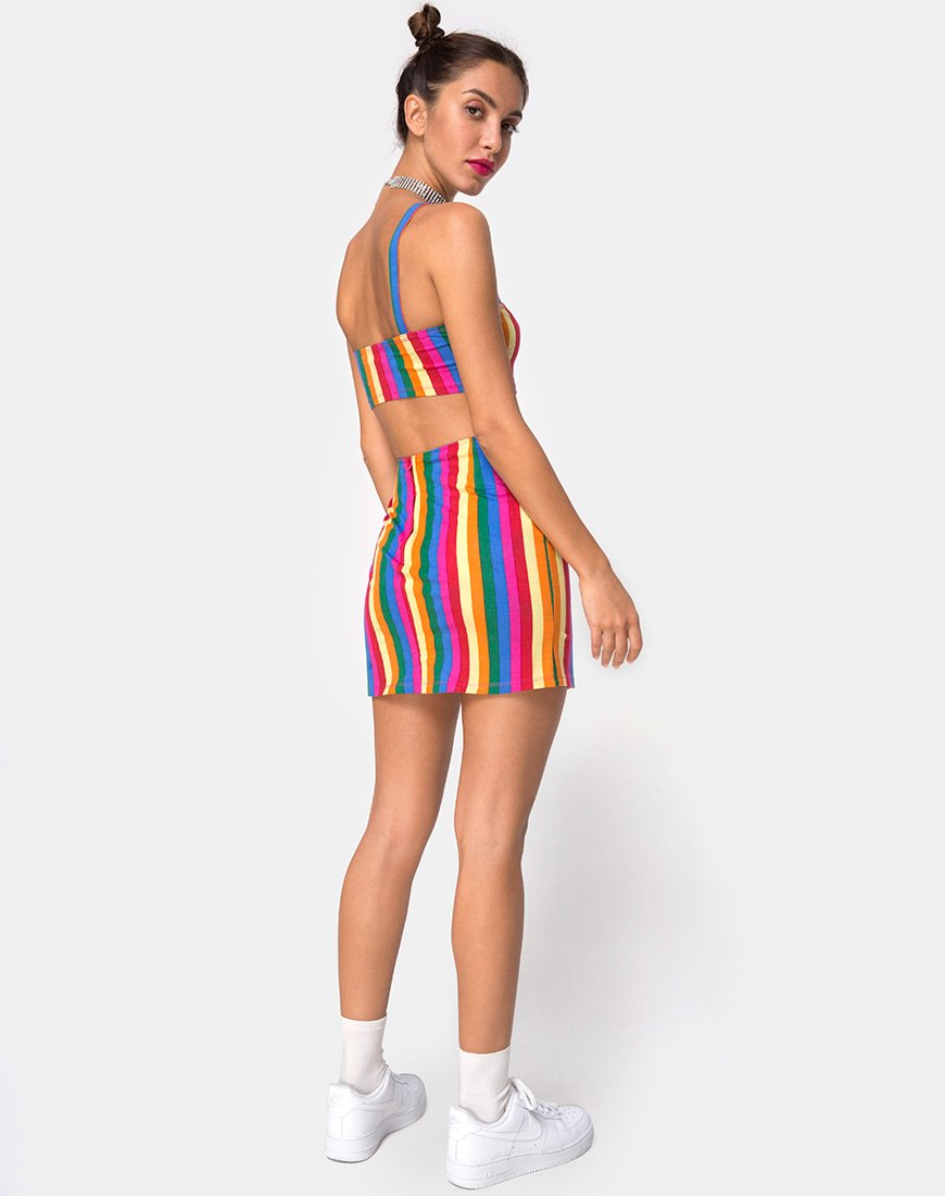 Bild von Monira Crop Top in Good Times Stripe X Princess Polly
